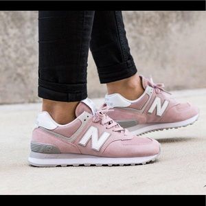 New Balance Light Pink 574 Sneakers